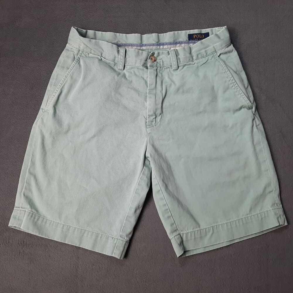 Polo Ralph Lauren Shorts Men 30 x 9 Green Mint Chino Smart Casual Old Money
